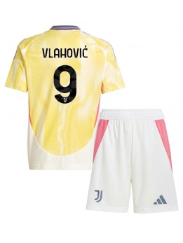 Detské Futbalové oblečenie Juventus Dusan Vlahovic #9 2024-25 Krátky Rukáv - Preč (+ trenírky)